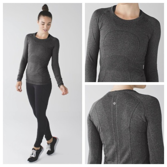 Lululemon Women's Swiftly Tech Long Sleeve Crew Heather Gray Size 8 - Picture 1 of 8